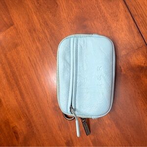 Light Blue Leather Coin Purse